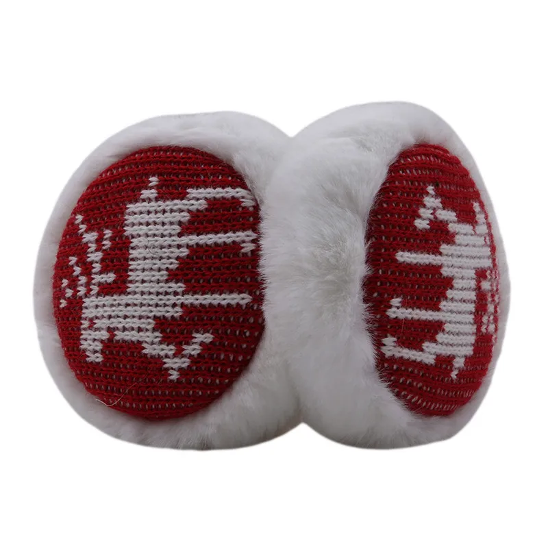 Fawn red Взрослые зимние женские мужские наушники для влюбленных, теплые плюшевые Новые простые наушники для подростков, студентов, мам и девочек с принтом - Цвет: Fawn red