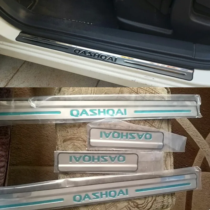 Стайлинг автомобиля для Nissan Qashqai 2007 2019 J10 J11 защита порога боковой двери Накладка