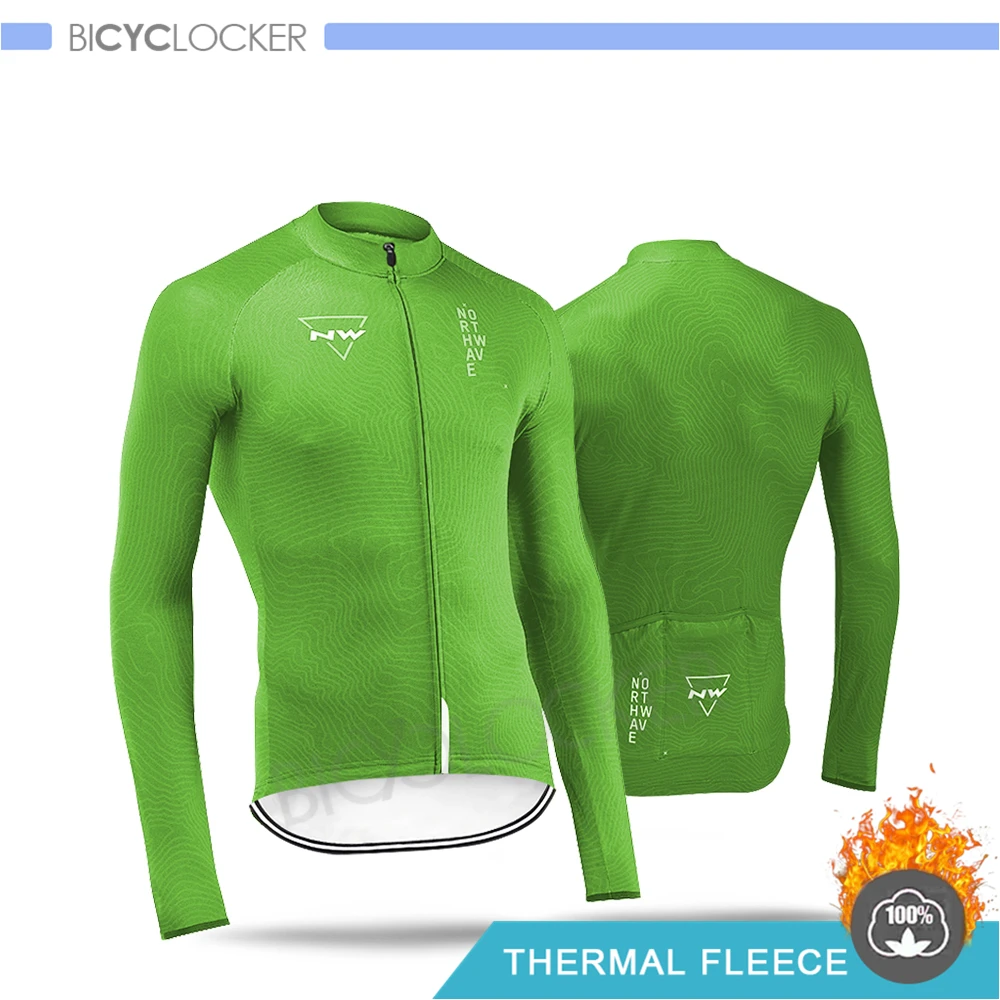 Northwave Warm Winter Thermal Fleece Cycling Clothes NW Men's Jersey Suit Outdoor Riding Bike MTB Clothing Pants Triathlon
