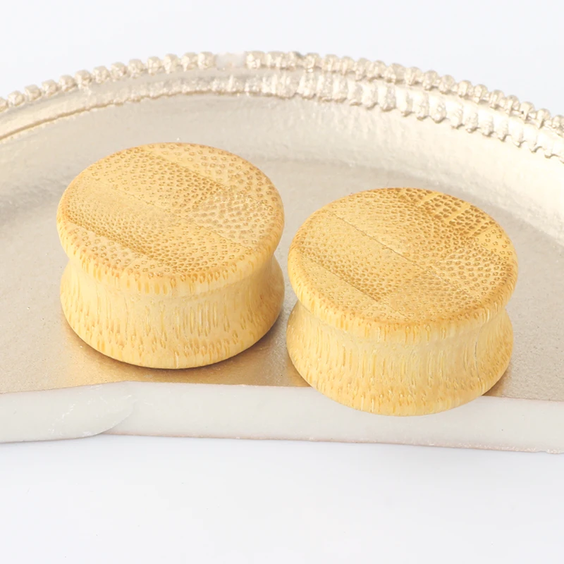 Bamboo Wood Plugs and Tunnels Shine Ear Gauges Earrings Stretchers Expander Piercing  Saddly Body Earrings Gauges Kit Wholesales