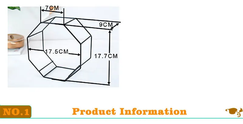 Восьмиугольник геометрический цветочный горшок металлический железный каркас керамический настенный горшок для растений в горшках офисное Украшение Рабочего Стола