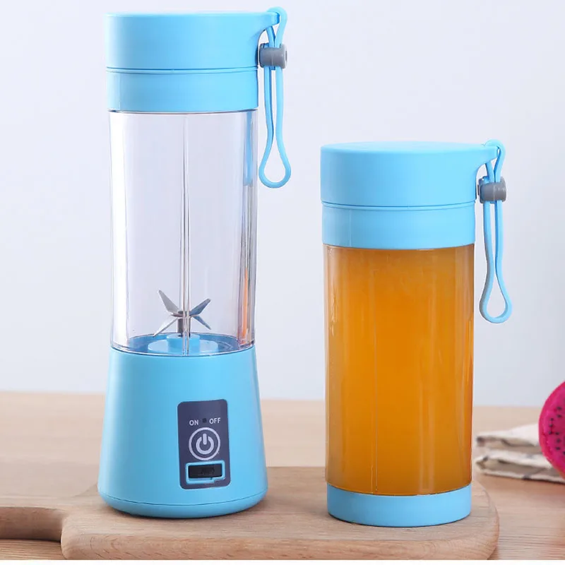 Portable Blender 380ML Juicer Cup USB Rechargeable Electric Automatic Vegetable Fruit Citrus Orange Juice Maker Cup Mixer Bottle