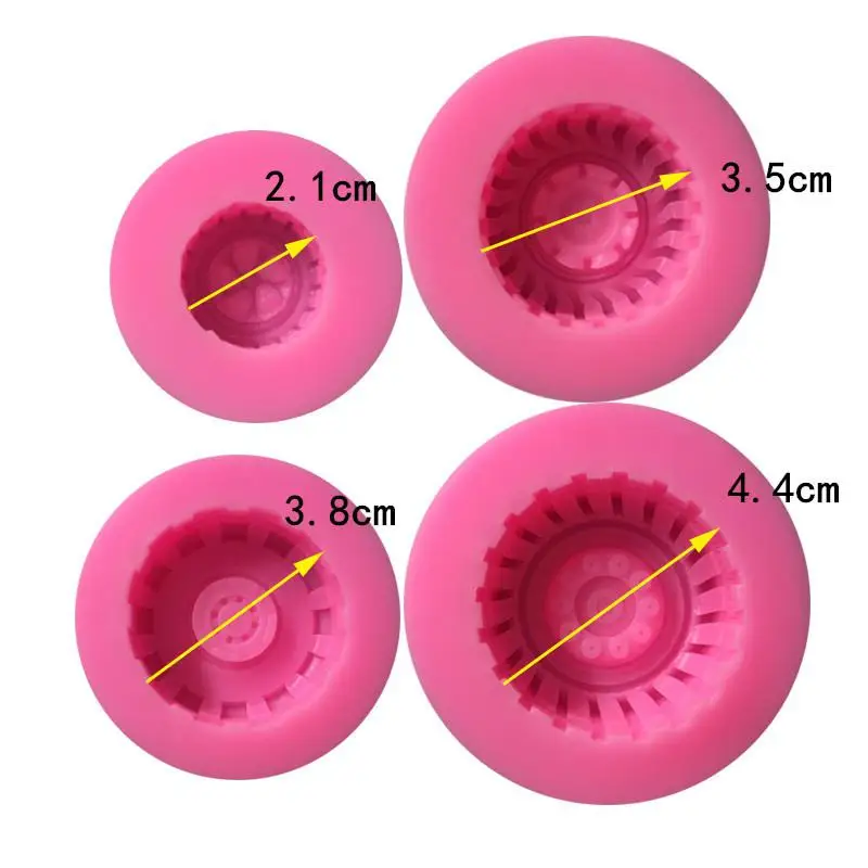 3D круглые шины в форме колеса силиконовая форма для самостоятельного изготовления торта сахара шоколадный фондан торт выпечка кекса кухонные формы аксессуары