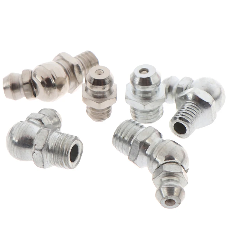 

Hot New M6 M8 Male Thread Steel Straight 45 Degree 90 Degree Grease Nipples Fittings for Grease Gun Nozzles 10pcs