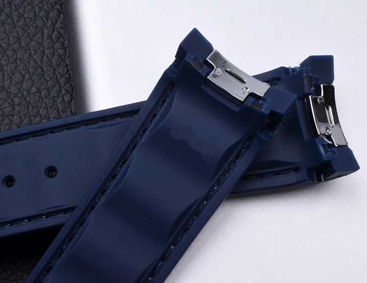 Мягкий резиновый силиконовый 20 мм ремешок для часов Складная пряжка черный синий ремешок для часов Omega ремешок для Seamaster 8900 AT150 инструменты с логотипом