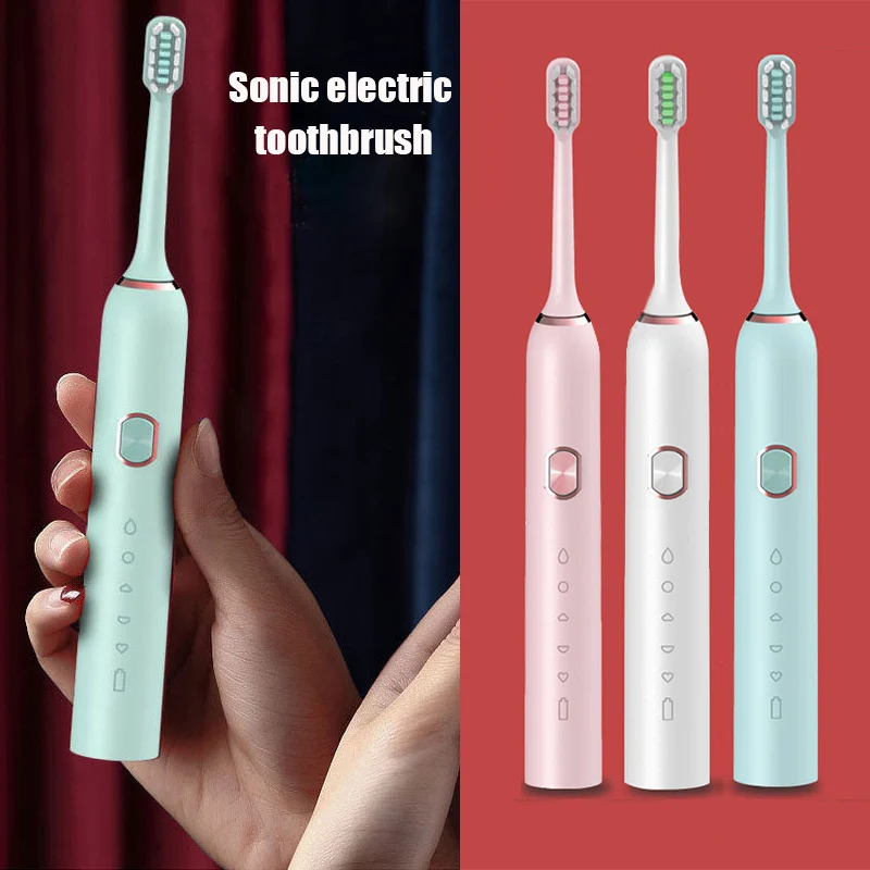 Washable Electronic Whitening Teeth Brush Ultrasonic Sonic Electric Toothbrush Rechargeable Tooth Brushes Adult Timer Toothbrus
