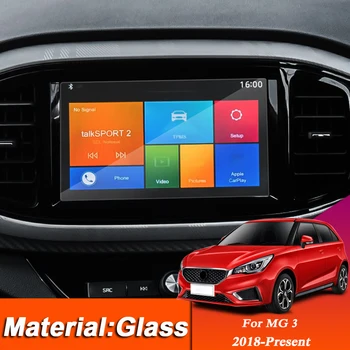 

8inch Car Styling GPS Navigation Screen Glass Protective Film Sticker For MG 3 2018-Present Interior Stickers Accessory