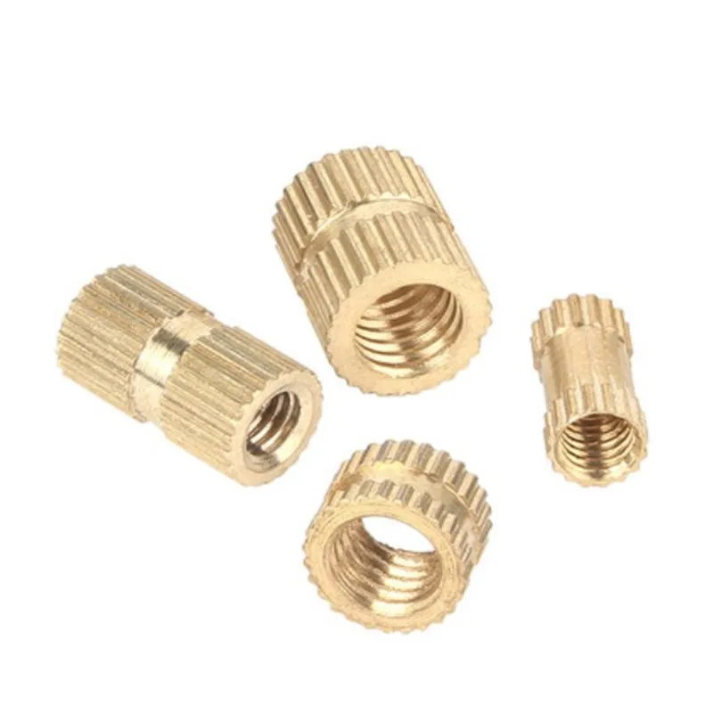 100pcs/50pcs/10pcs M1 M1.2 M1.4 M2 M2.5 M3 M4 M5 M6 M8 M10 Brass insert nut Injection Molding Brass Knurled Thread Inserts Nuts brass insert nut