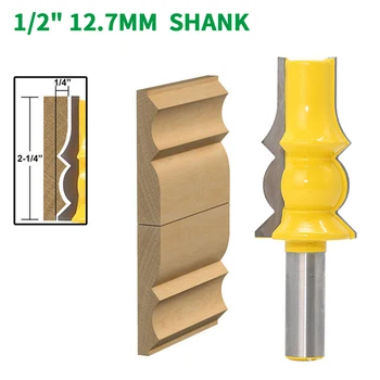 

1PC 1/2" 12.7MM Shank Milling Cutter Wood Carving Crown Molding Router Bit Extender Tenon Cutter for Woodworking Tools Cutter