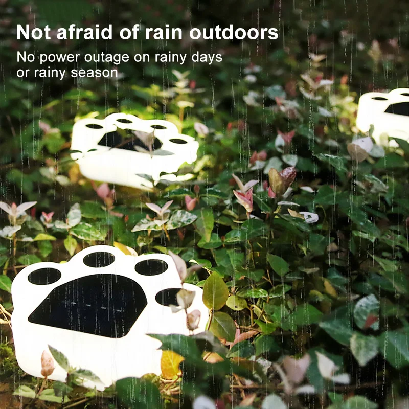 New LED Solar Sensor Light Outdoor Street Paths Animal Cat Paw Print Light Garden Decoration Lighting Footprint Waterproof Light solar wall lights outdoor