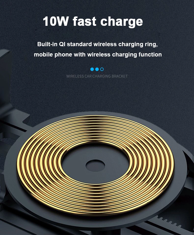 Беспроводное зарядное устройство для автомобиля Кронштейн телефона для iPhone samsung интеллектуальный инфракрасный Qi автомобильное беспроводное зарядное устройство Вентиляционное крепление держатель телефона