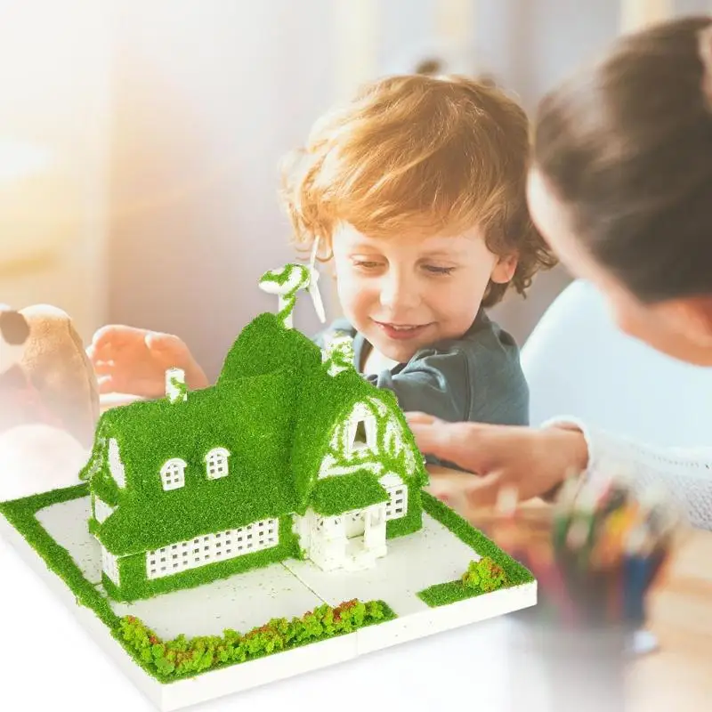 Лесной кукольный дом Миниатюрный DIY Собранный набор самоклеющиеся хижины установленный Дети Детские развивающие игрушки