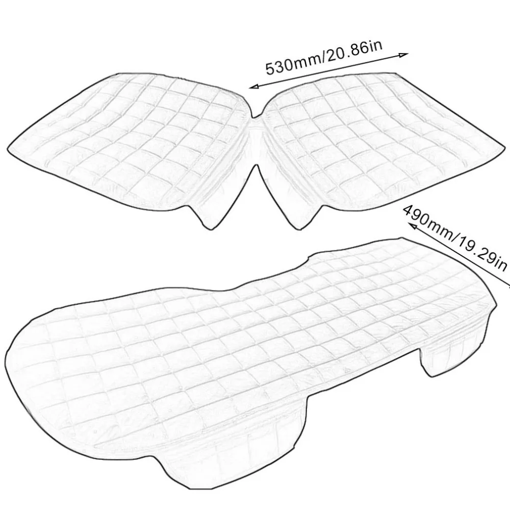 Cuscino per seggiolino auto invernale in peluche, tre pezzi, cuscini antiscivolo a vestibilità libera, cuscino universale per sedile del veicolo_voghion.com