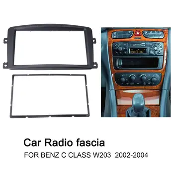 

2 Din Car Stereo Radio Fascia Panel Plate Frame CD DVD Dashboard Panel Audio Frame For Mercedes For BENZ C CLASS W203 2002-2004