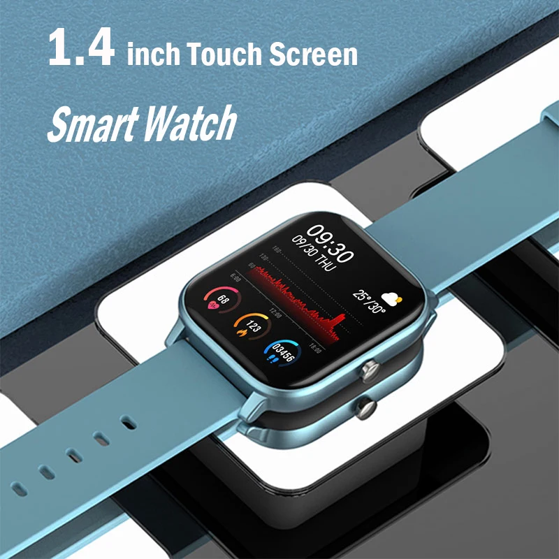 Skup P8 inteligentny zegarek mężczyźni kobiety IP67 wodoodporna opaska monitorująca aktywność fizyczną pulsometr sportowy w pełni dotykowy Smartwatch dla Amazfit Gts Xiaomi