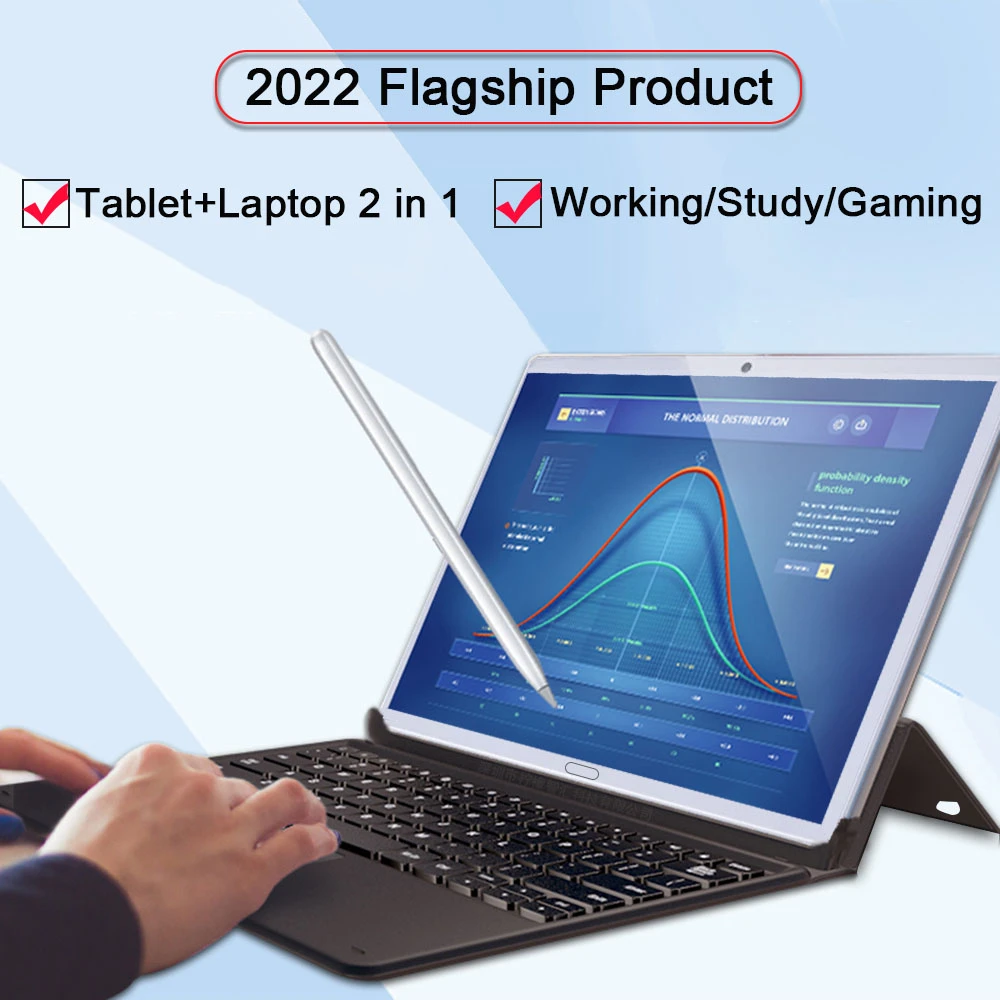 Global Version 10.8 Inch Working Tablet 4G Network Portable Android Tablet Laptop 2 in 1 GPS Gaming Tablet With Keyboard 13MP newest galaxy tablet