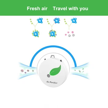 

Mini Air Purifier Portable Necklace Air Purifier 6 Million Negative Ion Portable Air Freshener With Oxygen Bar Auto Car Perfume