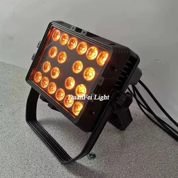 

12lot waterproof mini city led color rgbwa uv wash lyre 20pcs 18w 6in1 wall washer led light for building washing