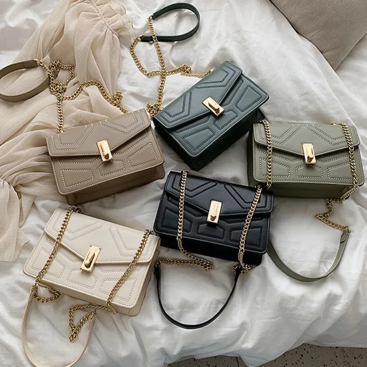 

Female Crossbody Bag For Women 2019 Quality PU Leather Luxury Handbags Designer Sac A Main Ladies Chain Shoulder Messenger Bag