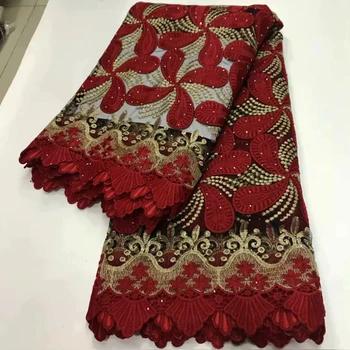 

Preferential Latest African Lace Fabric 2020 Flower Embroidered Nigerian Swiss Volie Laces Fabric Beaded High Quality For dress