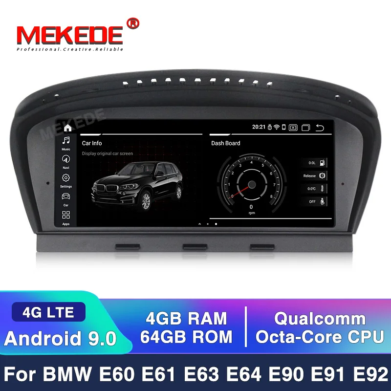 MEKEDE MSM8953 8 ядерный Android 9,0 4+ 64G 4G LTE Автомобильный мультимедийный плеер для BMW 5 серии E60 E61 E62 E63 3 серии E90 E91 CCC/CIC