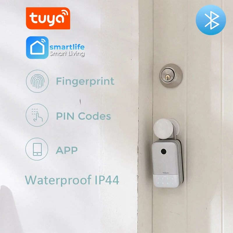 YEEUU-caja de almacenamiento de llaves inteligente K1 Tuya, caja de seguridad con contraseña inalámbrica, Bluetooth IP44, Control por aplicación remota, caja de aleación a prueba de agua