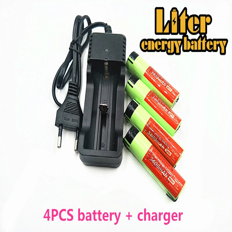 100% новый Оригинальный NCR18650B 3,7 V 3400MAH 18650 сварочный никелевый лист аккумулятор + зарядное устройство для путешествий может использоваться