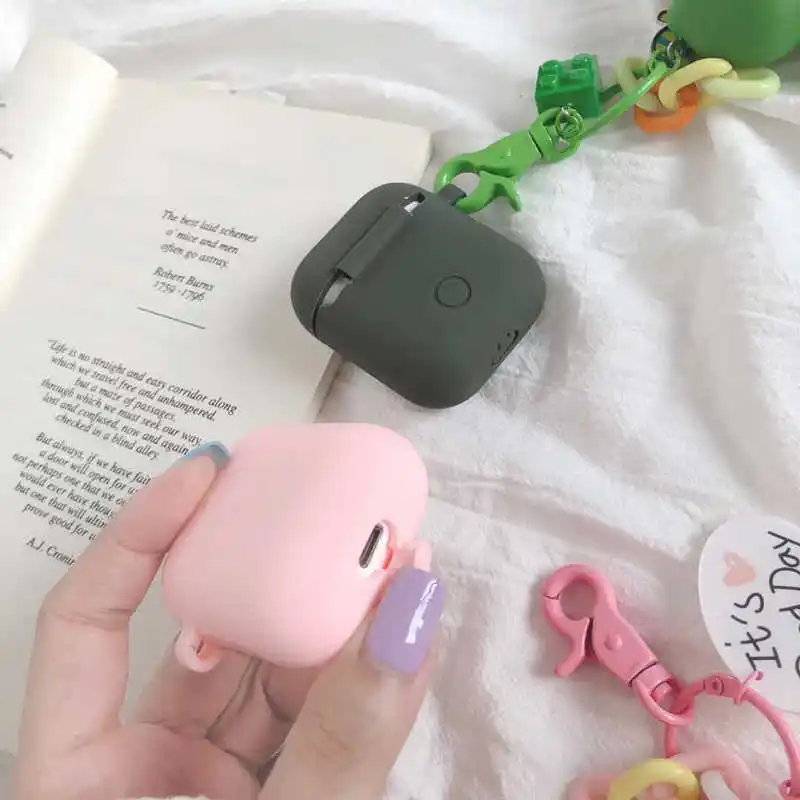 LOVERONY мультфильм Bluetooth наушники силиконовый чехол для AirPods 2 1 гарнитура защитный чехол милый кулон Coque Air pods Fundas