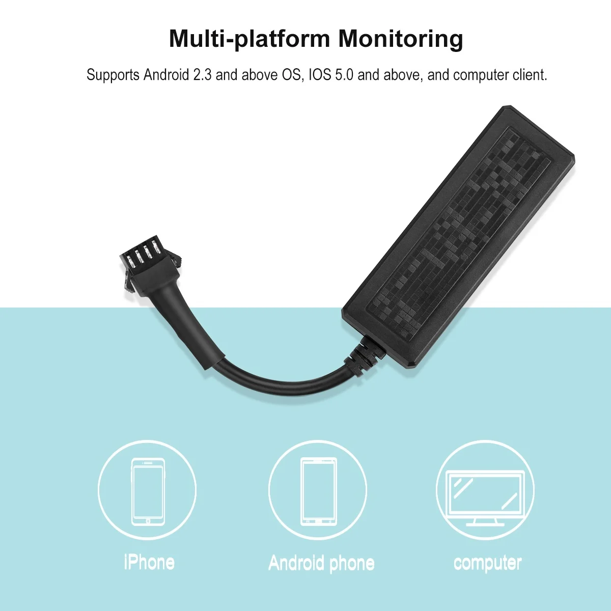 Mini Car Vehicle GPS Tracker GPRS LBS GSM SMS Locator Monitoring Tracking Power Cut-off Over-speed 4 Alarm Modes