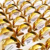 36pcs/lot  4mm 6mm 8mm Stainless Steel Rings Men Women Couples Jewelry 5