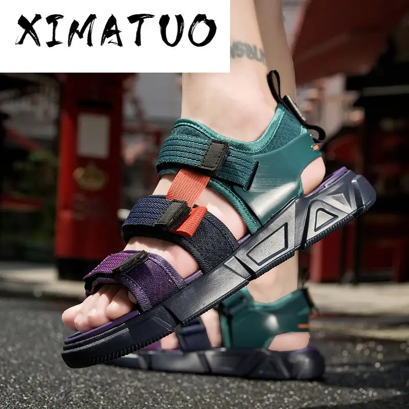 Men Sandals Summer Male Mix Color Slippers Gladiator Beach Shoes Masculina Sandalia Sport Water Flip Flops Zapatos De Hombre | Обувь