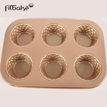Filbake 6 полости геометрическая форма для выпечки для кексов Алмазная форма для кексов жестяная Форма для кексов для пудинга десертных конфет противень для выпечки