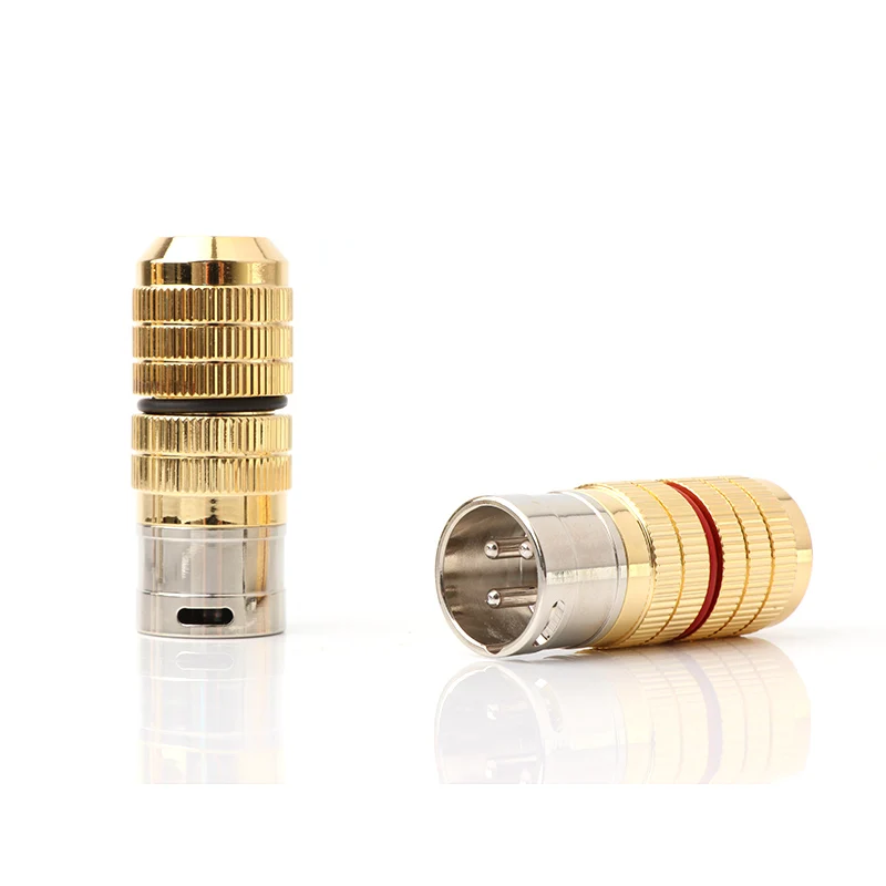 2 красный белый CGF Hi-Fi XLR штекер высокого качества Золотой кабель 3 контактный