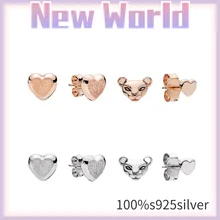 

Hot style 100% 925 Sterling Silver Fits Original Pandora Crystal Earrings with Classic Personality DIY Earring Jewelry for Women