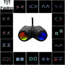 6 шт. светодиодный лазерный сценический свет 20 Вт RGBW звук активный Авто AC90-240V 128 светодиодный диско DJ вечерние бар KTV Свадьба Рождество эффект света