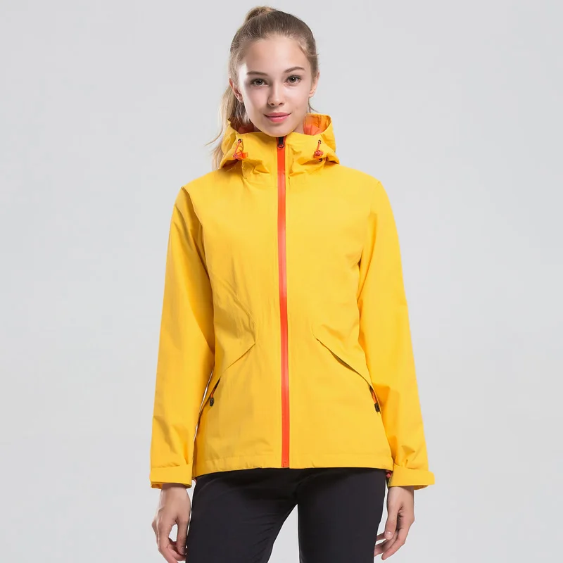 NUONEKO походные куртки для женщин и мужчин осенние уличные пальто для рыбалки треккинг спортивная ветровка водонепроницаемая куртка JN02 - Цвет: Women Yellow