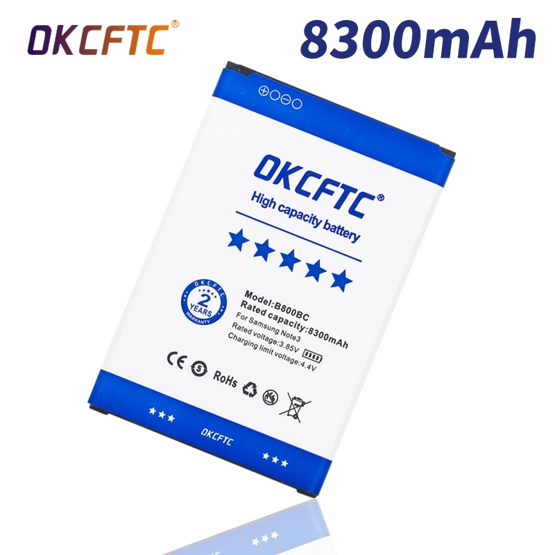 Оригинальный сменный аккумулятор 8300 мАч для Samsung Galaxy NOTE 3 N900 N9002 N9009 N9008 N9006 N9005 Note3