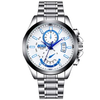 

BOSCK Fashion Mens watch Men brand luxury military Quartz Watch Waterproof Wrist Watch Display Date Male Clock relogio masculino