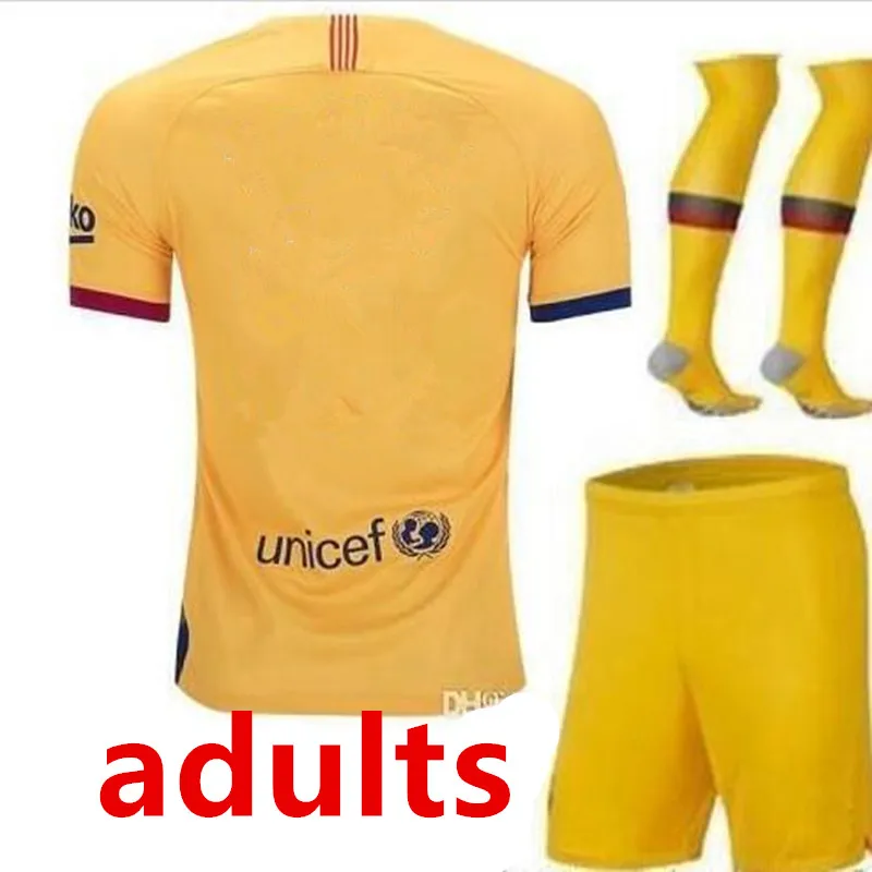 Комплект для взрослых+ носки Barcaed Jersey soccer F. DE JONG GRIEZMANN MESSI SUAREZ ARTHUR COUTINHO VIDAL I. RAKITIC - Цвет: shirt
