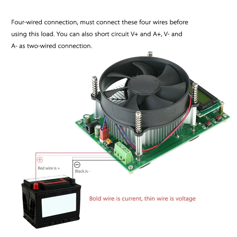 150W электронная ЖК-доска для нагрузочный модуль 60V 10A Батарея разрядки Ёмкость метр тестер