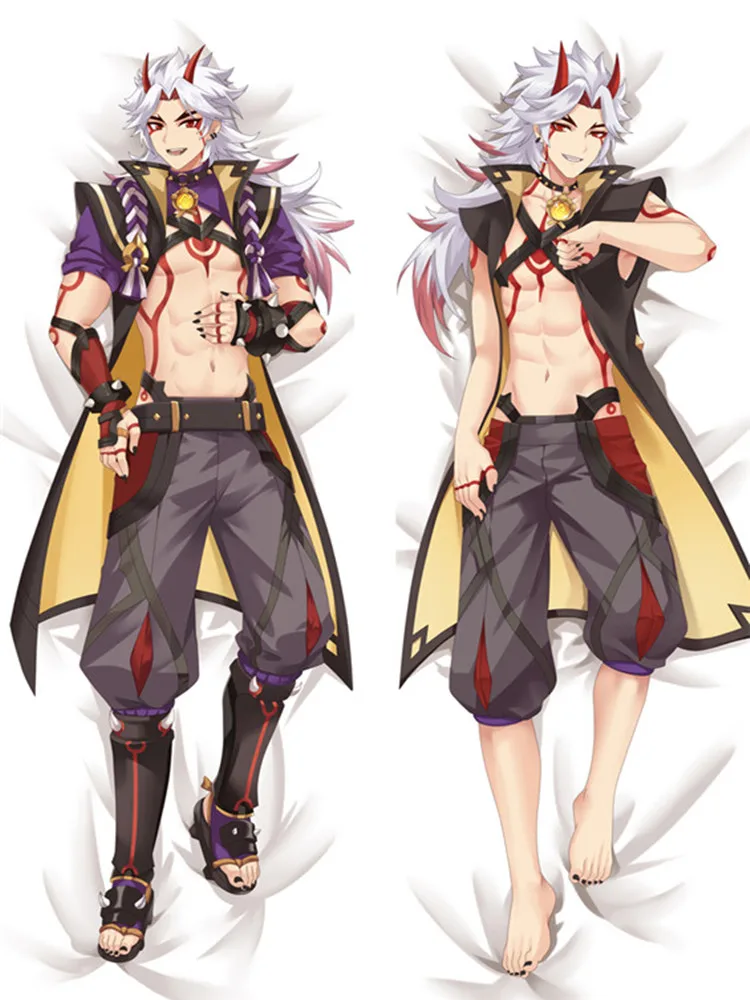 

New Impact Arataki Itto Cosplay Dakimakura Pillow Case Hugging Body Gift