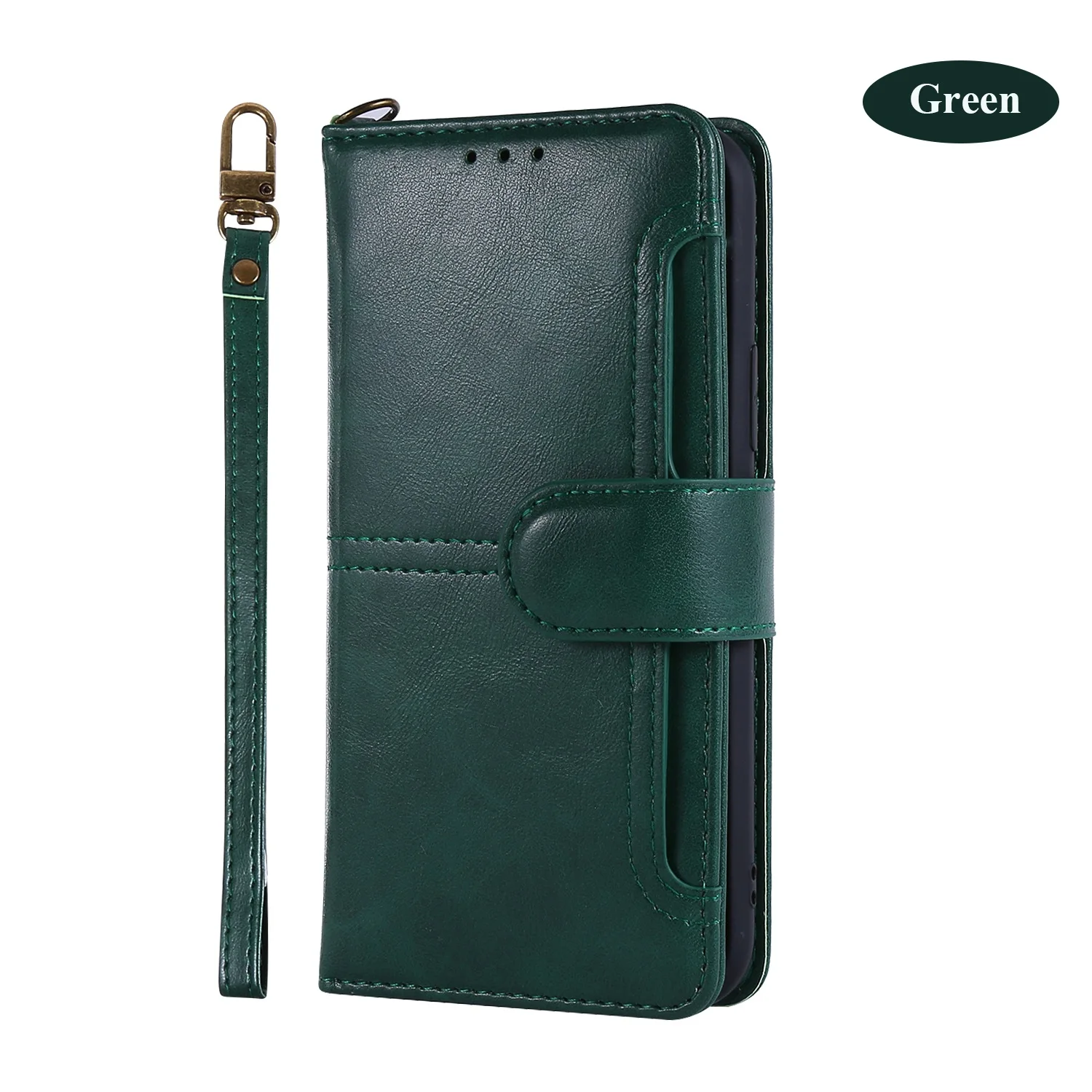 Green Кожаный чехол-книжка Alesser из овчины для iPhone 11 Pro Max X XR XS MAX 7 8 Plus, Магнитный чехол-кошелек для телефона, деловой защитный чехол - Цвет: Green