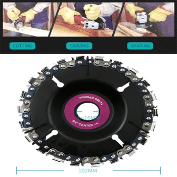

4/4.5/5 Inch Steel Grinder Fine Chain Disc Angle Culpting Wood Plastics Carving Disc for 100/115/125mm Angle Grinder