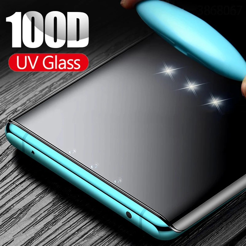 2 шт 100D UV жидкое изогнутое закаленное стекло с полным клеем для Huawei P30 Pro P20 Lite Mate 20 30