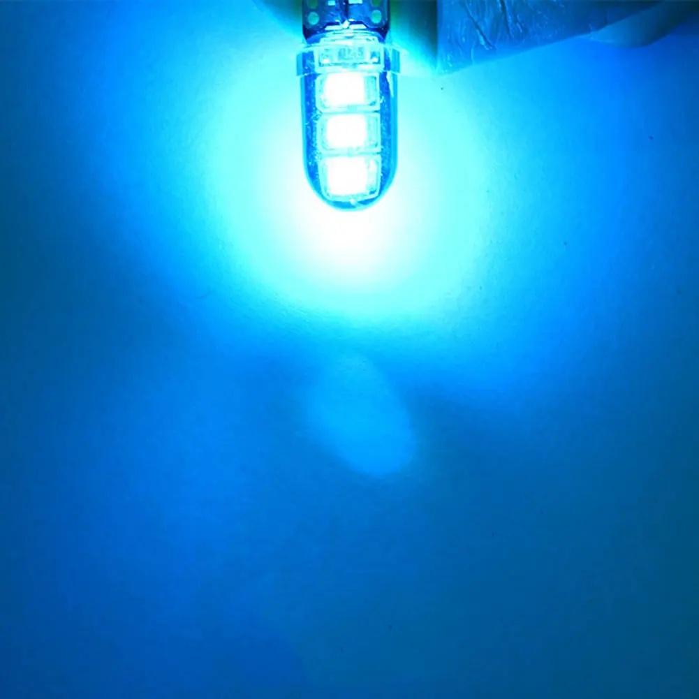 Яркий W5W SMD2835 6 светодиодный силиконовый Водонепроницаемый Автомобиль светильник