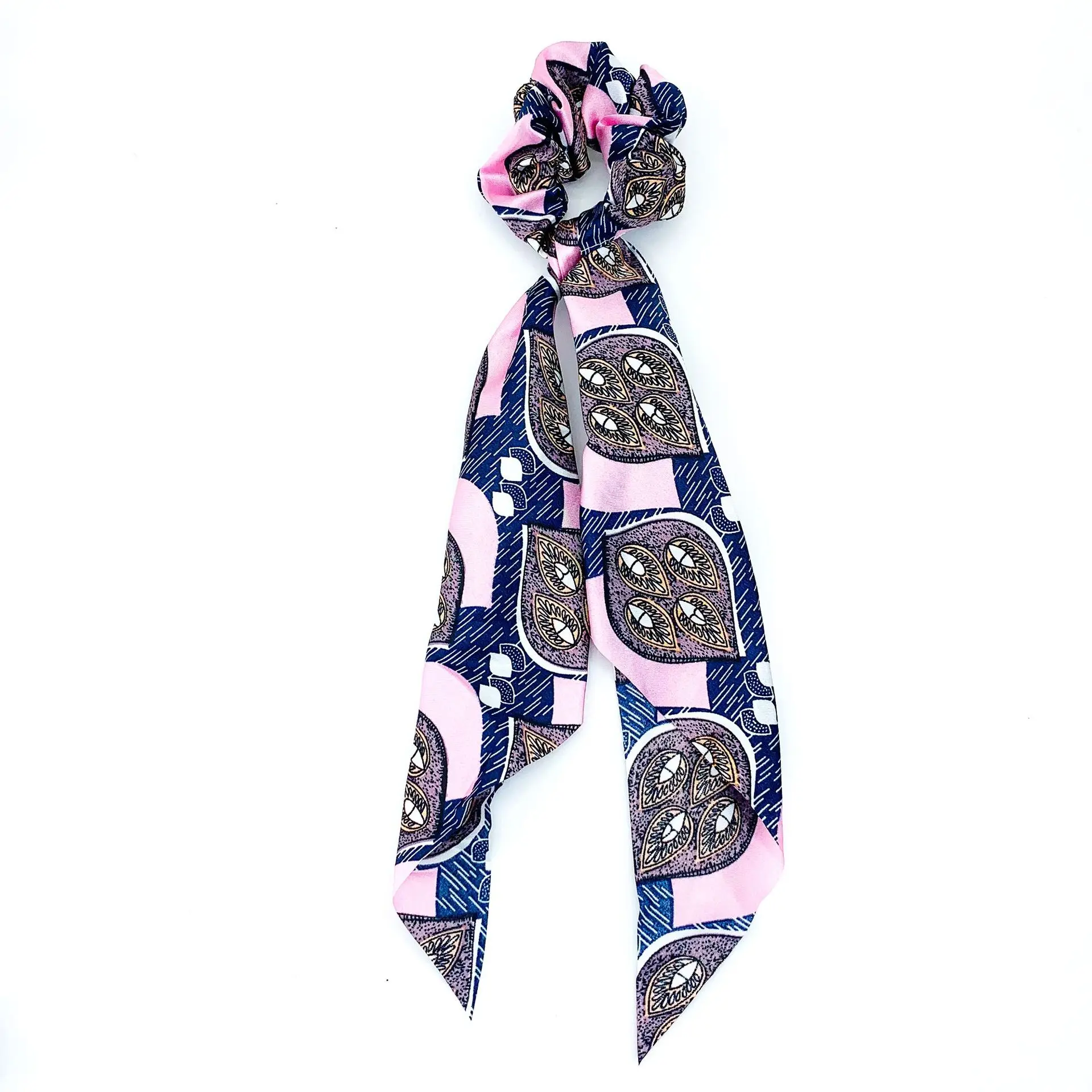 100pcs/lot DIY Simple Stripe Ponytail Large Intestine Long Hair Band Bowknot Rubber Band Hair Styling Tools Accessories HA1342
