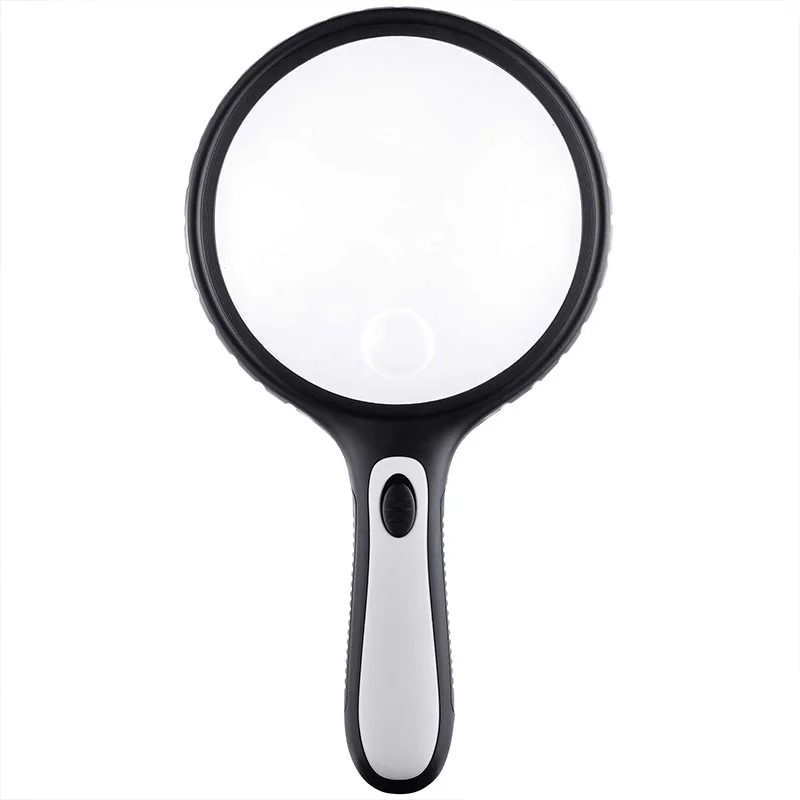 Magnifying Glass with Light, 5.5 Inch Jumbo Lens, 2X + 10X Magnification Magnifier Glasses for