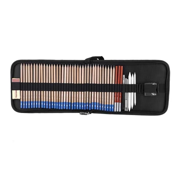 

Professional Drawing Pencil Set Sketch Pencils Eraser Charcoal Pencil Drawing Sketching Art Supply​​ With Folding Zippered Bag