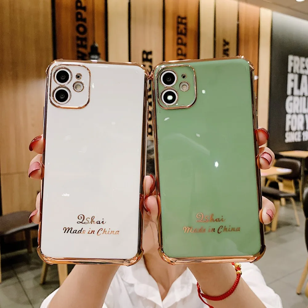 

New Luxury Original Square Liquid Silicone Soft phone Case For iPhone 11 Pro X XR XS Max 7 8 plus 6 Color Phone Cover