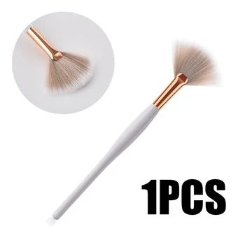 

1pc Makeup Brush Face Powder Foundation Cheek Blush Brush Wooden Handle Fan-Shaped Makeup Cosmetic Tool